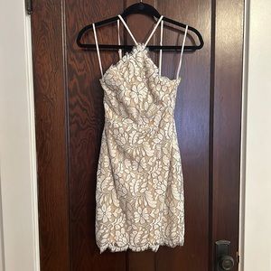 Lulus white & tan size XS dress